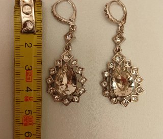 Pendientes Givenchy Plata Cristal Circonita