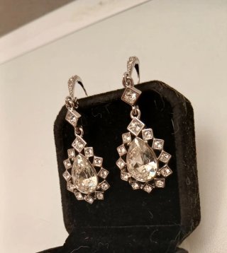 Pendientes Givenchy Plata Cristal Circonita
