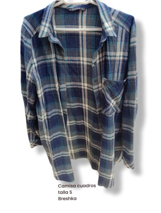 Camisa cuadros Bershka talla S