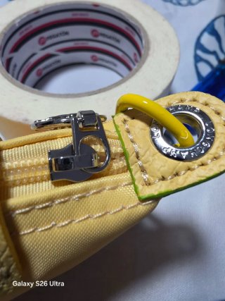 Mini neceser monedero Longchamp amarillo