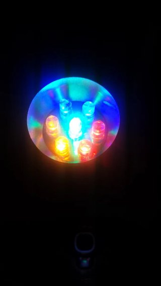 Expositor LED giratorio cristal espejo