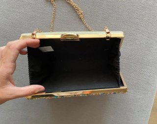 Bolso de fiesta pedrería multicolor