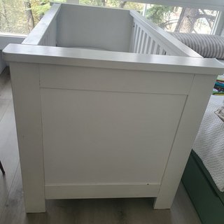 Cuna madera maciza lacada blanco
