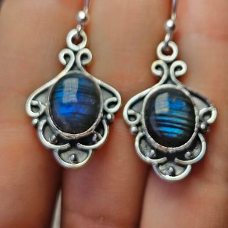 Pendientes Plata 925 Labradorita