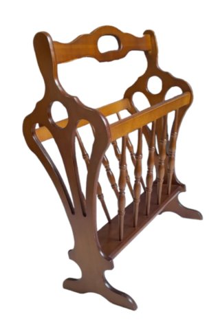 Revistero de madera vintage