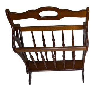 Revistero de madera vintage