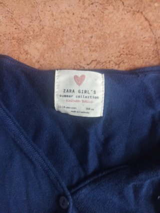 Chaqueta Zara niña azul talla 13-14
