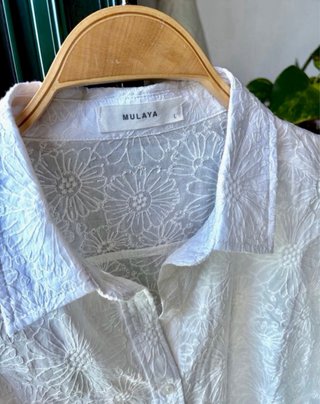 Blusa bordada de algodón - Sin estrenar -
