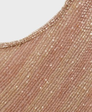 Vestido Mango Capsule Beige Dorado