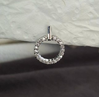 Pendientes Aro Plata Cristal Moissanita