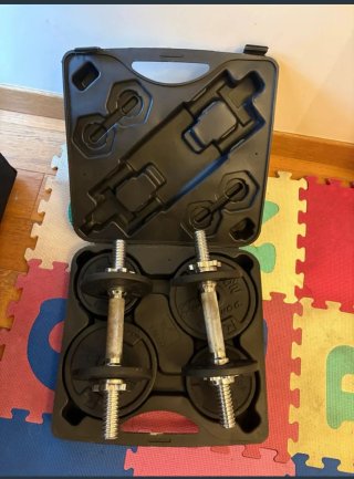 Kit Mancuernas 20 kg Ajustables con Maletín