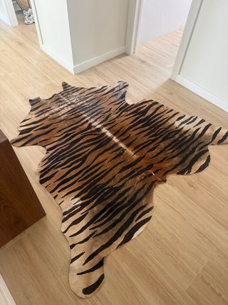Alfombra Piel Vaca Estampado Tigre