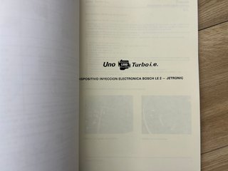 FIAT UNO TURBO 1300 IE FASE 1 MANUAL DE REPARACION
