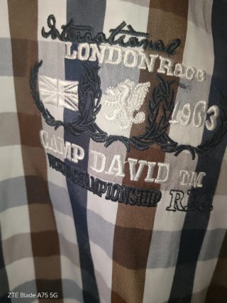 Camisa de cuadros CAMP DAVID azul y marrón