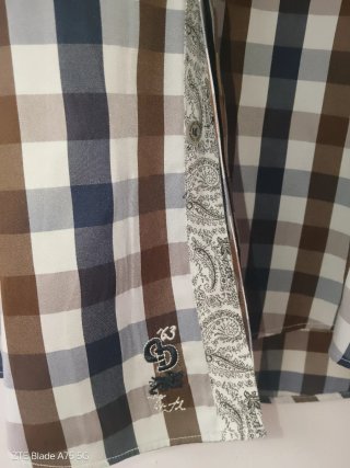 Camisa de cuadros CAMP DAVID azul y marrón
