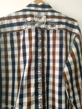 Camisa de cuadros CAMP DAVID azul y marrón