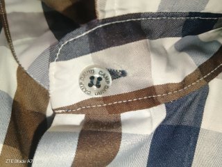 Camisa de cuadros CAMP DAVID azul y marrón
