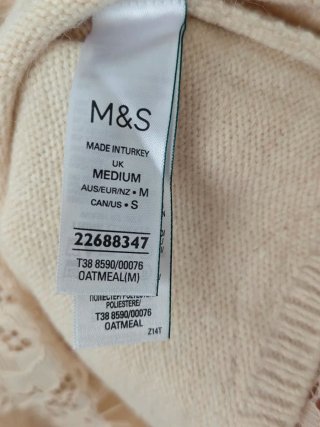 Jersey Marks & Spencer Beige Encaje Talla M