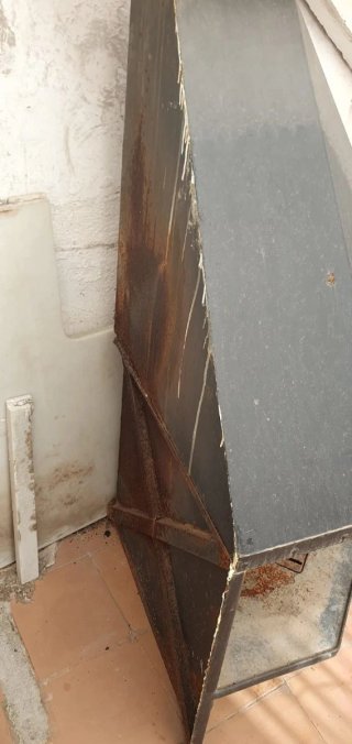 Chimenea Acero Negra con Cajón