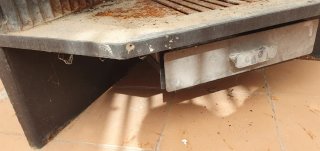 Chimenea Acero Negra con Cajón