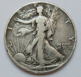 US: Walking Liberty Half 1946 Argento VF