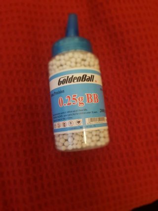 Bolas Airsoft GoldenBall 0.25g 2000 uds