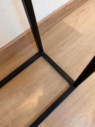 Mesa recibidor madera y metal