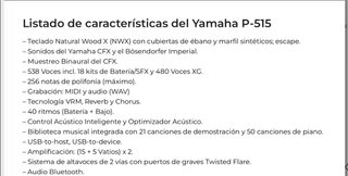 Teclado Digital Yamaha 88 Teclas Contrapesadas