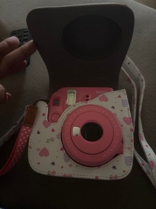 Fotocamera Fujifilm Rosa mini 9 con custodia