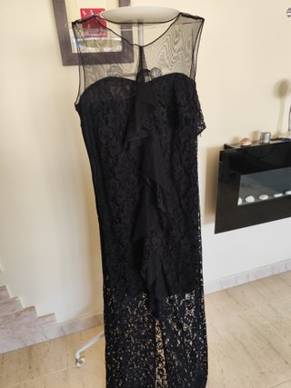 Vestido Mango Preto Renda Novo Lindissimo