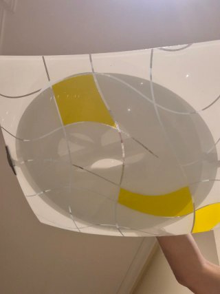 Plafón de techo moderno cristal