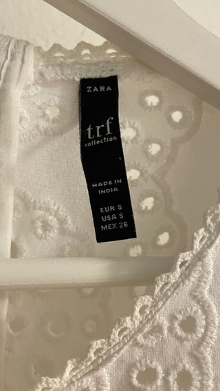 Vestido blanco Zara bordado