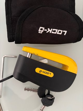 Candado Disco Moto Lock-Ō Negro/Amarillo