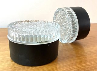 Lámpara plafón vintage metal y cristal