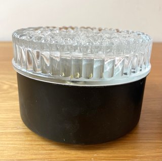 Lámpara plafón vintage metal y cristal