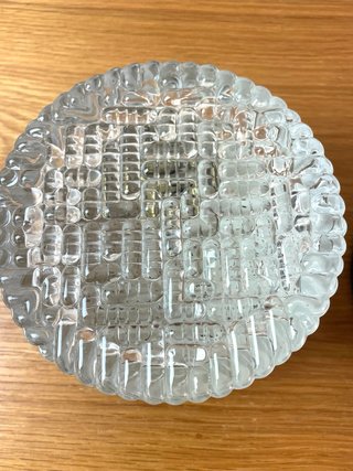 Lámpara plafón vintage metal y cristal