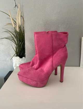 Stivaletti fucsia tacco alto plateau