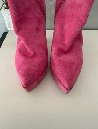 Stivaletti fucsia tacco alto plateau