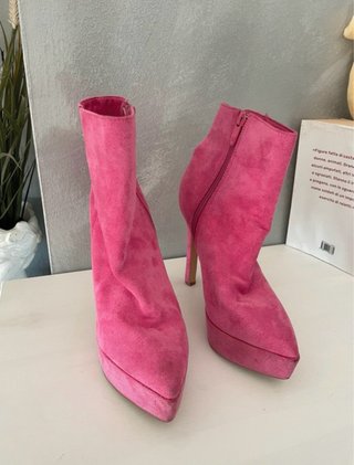 Stivaletti fucsia tacco alto plateau