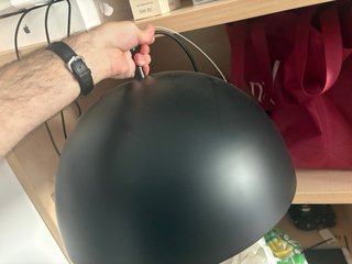 Lámpara Kave Home Catlar Ø40 cm Negra
