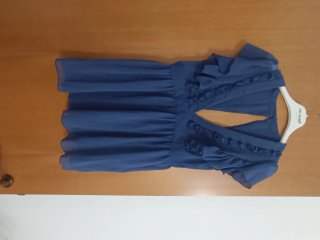 Blusa Zara TRF blu con volant – taglia M