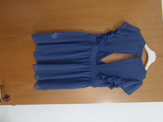 Blusa Zara TRF blu con volant – taglia M