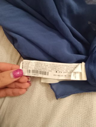Blusa Zara TRF blu con volant – taglia M