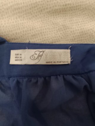 Blusa Zara TRF blu con volant – taglia M