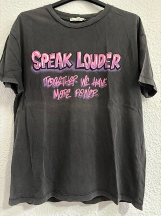 Camiseta Bershka Oversize Negra