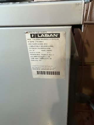 Caldera Leña Lasian CLX 25 Plus + Tubo
