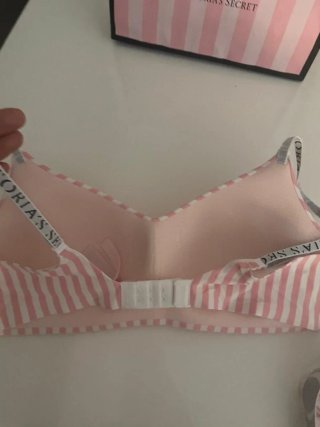 Conjunto Victoria's Secret Rayas Rosa y Blanco