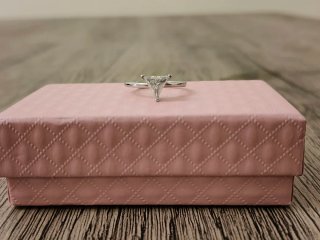 Anello Argento S925 Moissanite Triangolare Regolab