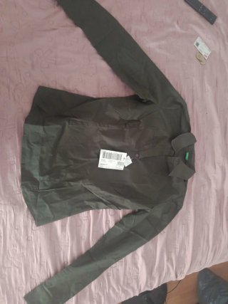 Camisa verde oliva manga larga talla M