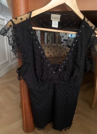 Camiseta negra DECODED lentejuelas Xs o S
